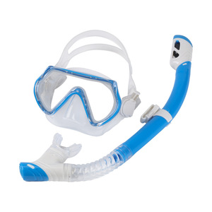 Asy Snorkel Mask <b>Set</b> M2302 S32 Liquid Silicone <b>Pc</b> Glass Diving Gear For Kids - Product Image 3