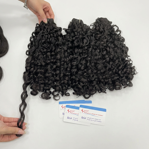 ซัพพลายเออร์ยอดนิยม ผมแท้สีธรรมชาติแบบ Pixie Curly  ต่อผมแบบเส้น 100% ผมเวอร์จิ้น - Product Image 1