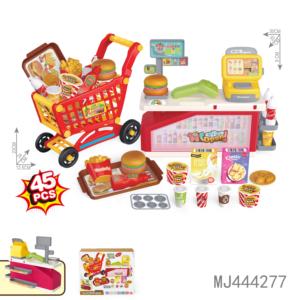 Juego de Supermercado Educativo para Niños con Carrito de Compras y <span class=keywords><strong>Caja</strong></span> <span class=keywords><strong>Registradora</strong></span>, 41-47 Piezas, Juego de Simulación de Tienda de Abarrotes - Product Image 4
