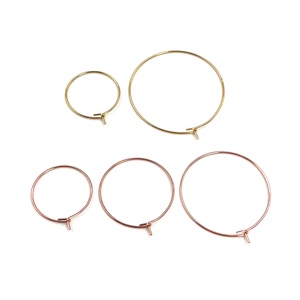 Stainless Steel Rose Gold Hoop Earrings Open Big Round Wire DIY <strong>Jewelry</strong> Making <strong>Supplies</strong> Earring Findings Jialin <strong>Brand</strong> Made China - Product Image 5