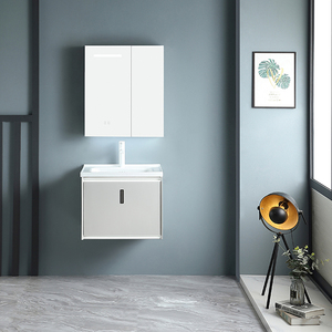 Nuovo Design Moderno per Bagno d'<span class=keywords><strong>Hotel</strong></span>: Mobile Sospeso in Acciaio Inox con Specchio Intelligente, Resistente all'Acqua e Facile da Pulire - Product Image 2