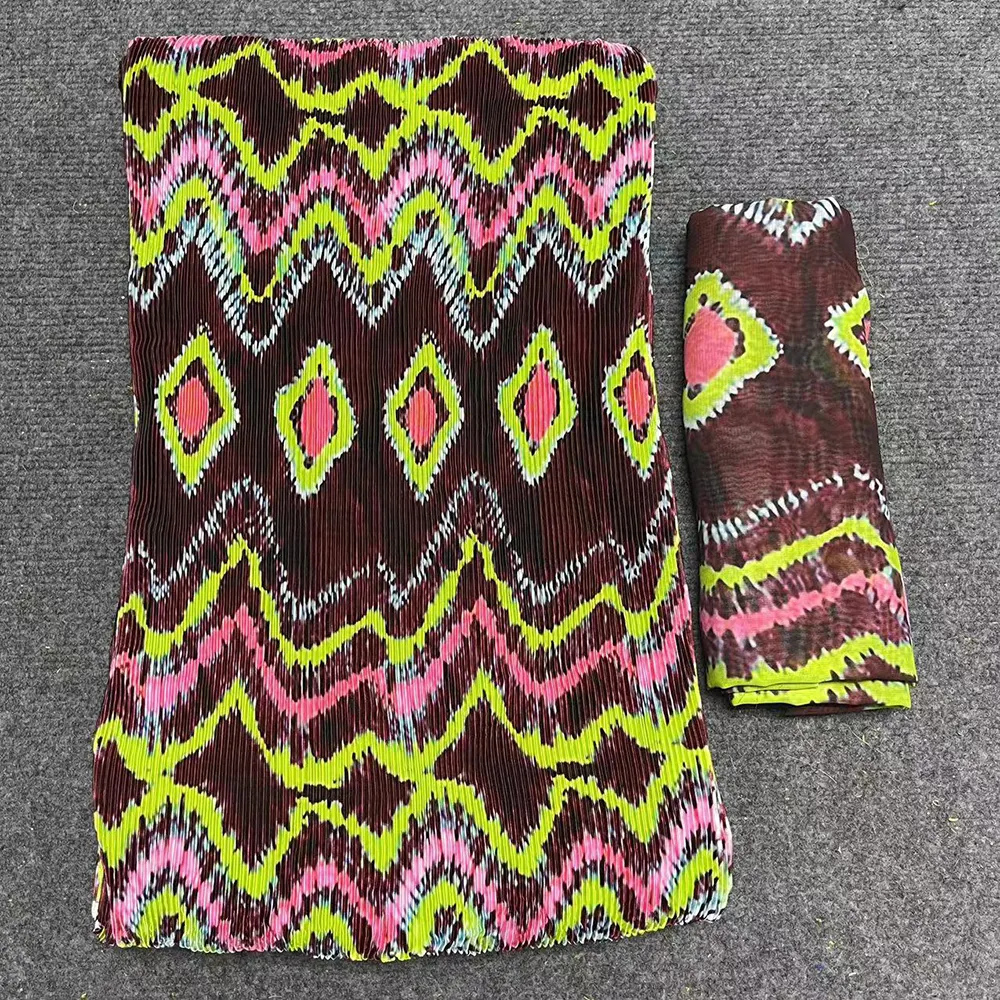 Sinya – tissu imprimé de cire africaine, motifs de fleurs numériques, ruban en mousseline, Organza, soie, tissu de dentelle nigérian pour fête de mariage
