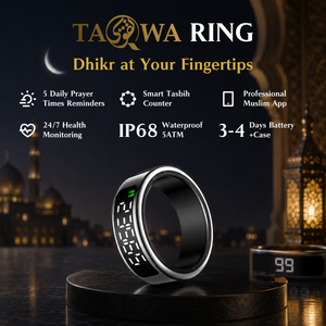 Bague connectée musulmane intelligente avec compteur <span class=keywords><strong>de</strong></span> tasbih, rappel <span class=keywords><strong>de</strong></span> vibration pour les 5 Salah, audio <span class=keywords><strong>Coran</strong></span>, localisateur <span class=keywords><strong>de</strong></span> Qibla, en acier inoxydable, emballage coffret cadeau, OEM - Product Image 6