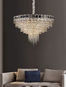 Lampadari di Cristallo Moderni di Lusso, Altezza Regolabile, Illuminazione LED, Finitura Dorata, Alta Luminosità, Garanzia di 3 Anni per Hall di Hotel - Product Image 4