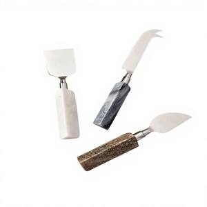 Latest Design Eco-Friendly Marble Handle Stainless Steel <b>Cheese</b> <b>Sets</b> Handmade <b>Cheese</b> Tools Silverware Tableware <b>Cheese</b> <b>Knife</b> <b>Set</b> - Product Image 1