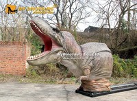 MY DINO AD-257 Décoration de terrain de jeux, T-rex animatronique demi-corps qui sort de la muraille