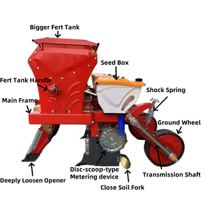 החווה בשימוש מיני טרקטור נמשך 3 שורה שטוחה שתילה דיוק גבוהה מדידה של דשן תירס מכונת זרעים/סויה זרעי סויה - Product Image 2