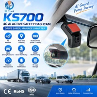 Caméra embarquée 4G IA KS700 ADAS DMS double objectif 1080P avec GPS, suivi de flotte et surveillance de la fatigue du conducteur pour camions, taxis et logistique