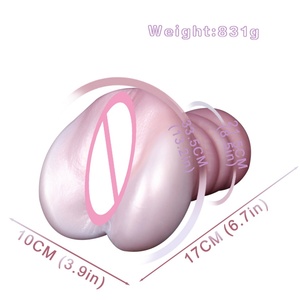 Copa Masturbadora Masculina Realista con Doble Canal Vaginal y Anal, Vagina de Bolsillo, Juguetes Sexuales de Silicona Suave - Product Image 4