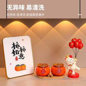 ของตกแต่งแมวนำโชคพร้อมลูกโป่ง ตุ๊กตาเรซิ่นสำหรับตรุษจีน ตกแต่งบ้าน ห้องนั่งเล่น ของตกแต่งตามหลักฮวงจุ้ย ชุดหลายชิ้น - Product Image 4