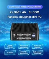 XCY Mini PC Intel J4125 N5000 2x GbE LAN 6X COM RS232/RS485 6X USB GPIO Soporte expandible SIM 4G WiFi Win10/11 Ubuntu