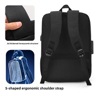 Sac à dos d'ordinateur portable pour homme, imperméable, durable, pour les voyages d'affaires, nouveau modèle tendance et élégant avec port USB