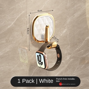 Light Luxury Plastic Toilet <strong>Towel</strong> <strong>Hook</strong> Strong Adhesive Hole-free Punch-free Seamless Wall Door Kitchen <strong>Hook</strong> - Product Image 6