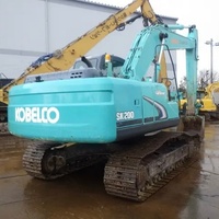 Excavatrice sur chenilles hydraulique d'occasion Kobelco SK200 de 20 tonnes, modèle 2022, godet de 0,9 m, moteur de 110 kW, excellent état