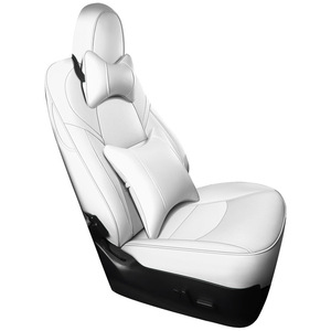 Coprisedili in Pelle di Alta Qualità per <span class=keywords><strong>Tesla</strong></span> <span class=keywords><strong>Model</strong></span> <span class=keywords><strong>3</strong></span> e <span class=keywords><strong>Model</strong></span> Y, Su Misura, Perfettamente Aderenti, Set Completo Personalizzabile - Product Image 5