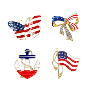 Broche Personalizado de Liga de Zinco Esmaltado 3D com Bandeira, Águia, Laço, Âncora, Coração, Eletrogalvanizado, Fundido, Pin Promocional, Lembrança, Presente, Logotipo OEM - Product Image 1
