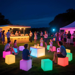 Khuyến Mãi Đầy Màu Sắc Phát Sáng <span class=keywords><strong>Cube</strong></span> Phân <span class=keywords><strong>LED</strong></span> Điều Khiển Từ Xa Ánh Sáng Ban Đêm Hộp Ktv Vuông Bàn Cà Phê Ghế Trang Trí Nội Thất Giáng Sinh - Product Image 6