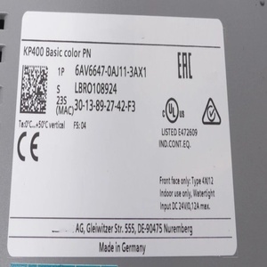 Nuevo y 100% Original Siemens 4.3"HMI KP400 Panel 6AV6647-0AJ11-3AX1 6AV6 647-0AJ11-3AX1 4.3"HMI KP400 Panel - Product Image 2