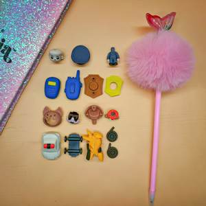 Jumeaux gagner 834 personnalisé Police chien moto personnes Police talkie-walkie Police voiture gomme ensemble pour étudiant papeterie cadeaux - Product Image 6