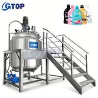 Cuve de réaction homogène sous vide en acier inoxydable à ouverture totale de 1000 L pour préparation de liquides, pâtes cosmétiques et alimentaires