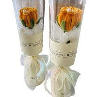 Hadiah Hari Valentine Hari Ibu Hari Perempuan Pernikahan Ulang Tahun Buket Mawar Tunggal Sutra Buatan Modern DIY Bunga Buatan Tangan