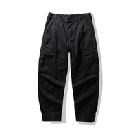 Pantalon décontracté camouflage M64 pour homme, taille mi-haute, coupe droite ample rétro, jambe large, 100 % coton, toile plate, pour usage quotidien