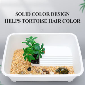 Tanque de Plástico Cuadrado Blanco Grande al por Mayor, Ecológico, para Tortugas Anfibias, 5L, Caja de Cartón - Product Image 4