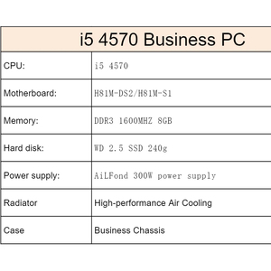 Giá rẻ PC Intel i5 4570 pcs máy tính để bàn Gamer computadora thiết lập đầy đủ DDR3 RAM SSD H81 máy tính đặt văn phòng chơi game mua máy tính giá rẻ - Product Image 2