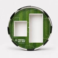 Boîte cadeau rigide en forme de ballon de football personnalisée avec compartiments pour les ensembles cadeaux des fans de sport et l'emballage promotionnel