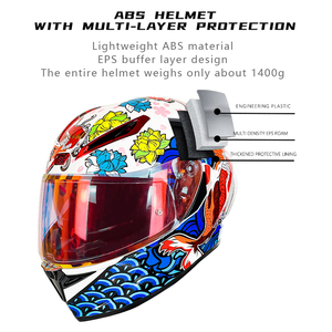 Casco integrale di alta qualità Unisex universale Full Face ABS Road Riding Motocross borgo casco moto moto - Product Image 4