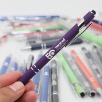 Cadeau promotionnel, marqueurs métalliques écologiques de haute qualité, logo personnalisé, stylo coloré 2 en 1, compatible avec les écrans tactiles