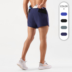 Pantaloncini da allenamento da uomo da ginnastica da corsa a asciugatura rapida pantaloncini da ginnastica da ginnastica con tasche <span class=keywords><strong>2</strong></span> <span class=keywords><strong>in</strong></span> <span class=keywords><strong>1</strong></span> pantaloncini da corsa da palestra Yoga sport all'aria aperta pantaloni corti - Product Image 4