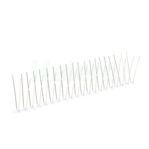 Barrière <span class=keywords><strong>anti</strong></span>-oiseaux murale en plastique et acier inoxydable à pointes, solution efficace et humaine pour la protection contre les oiseaux - Product Image 3