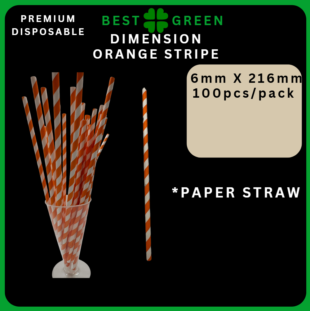 Orange et blanc 6mm X 216mm