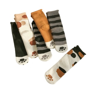 Mèo Paw Phim Hoạt Hình Dễ Thương In Mềm Lông Cừu Ấm Mùa Đông Phụ Nữ Mắt Cá Chân Mèo - Product Image 1