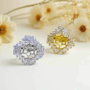 Base de Plata S925 para Joyería Femenina, Accesorio 10614DIY, Base Vacía para Cuentas Redondas de 9-12 mm, para Anillos de Perlas - Product Image 2