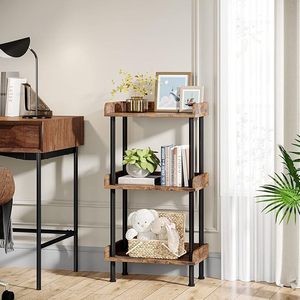 Passing On <b>The</b> <b>Kingdom</b> Floor Bookshelf 3 Tier Rustic Wood Storage Rack For Living Room Bedroom Office - Product Image 3