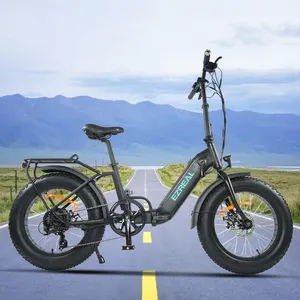 EZREAL סין 20 אינץ 500 w 10.4 h חשמלי אופניים טעינת אופניים למטה צינור סוללה עמדה ebike מתקפל e-אופני אור משקל