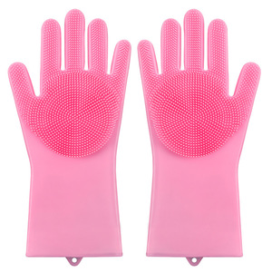 Venta al por mayor guantes de limpieza de silicona multifuncionales para el baño de perros y gatos guantes de lavado de pelo de perro - Product Image 6