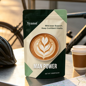 OEM ODM <b>Man</b> Power Instant Coffee Mild Inner Support Keep Confident Vitality Natural Herbal Male Wellness 100g Stand <b>Pouch</b> - Product Image 6