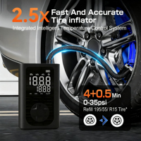 Pompe à air numérique automatique sans fil portable 4000mAh Power Bank Gonfleur de pneus pour voiture, vélo, football, compresseur électrique