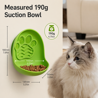 BPlus Gamelle murale pour chat à ventouse en silicone, textures de léchage lent pour aliments humides, beurre de cacahuète, friandises congelées, carte de vente au détail