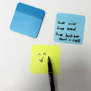 맞춤형 방수 투명 접착 메모지 둥근 모서리 메시지 라벨 학생용 메모 패드 - Product Image 4