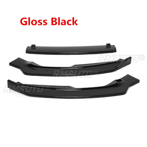 New 3Pcs Car Front Lip Bumper Spoiler <b>Splitters</b> Body Kit for Ford for Fusion for Mondeo 2017-2018 Carbon Fiber Look/Gloss Black - Product Image 3