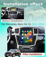 Pemutar Multimedia mobil 12.1 inci, layar vertikal Tesla Untuk Benz ML W166 GL X166 2012- 15 Android 13, pemutar Multimedia Radio Video GPS Navi Carplay Auto