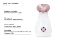 Vaporizador Facial Eléctrico 3 en 1 con Vapor Caliente para Limpieza Profunda y Humectación, para Uso Doméstico
