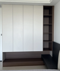 Fabricante de Muebles personalizados Muebles de dormitorio Diseño de armario moderno modular de madera Armario de dormitorio Estilo minimalista - Product Image 1