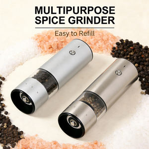 Moulins à sel et à poivre électriques automatiques en acier inoxydable de qualité alimentaire, à mouture réglable, mini moulin à poivre avec noyau en céramique - Product Image 3