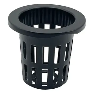 45#55 Soilless Culture Greenhouse Net Pot Vegetable Planting Plastic Black Hydroponic <b>Baskets</b> - Product Image 1