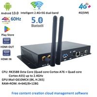 Boîtier TV RK3588 Android 13.0 4K UHD avec sortie HDMI, module 4G et lecteur multimédia CMS pour affichage numérique en réseau étendu